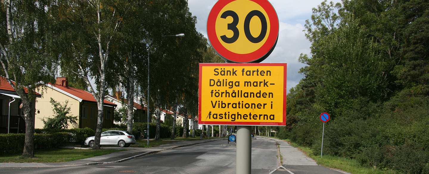 Kurs i komfortmätning, bild, trafikvibrationer vägtrafik, Tiliaconsult